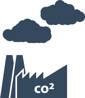 Plant with CO2 emissions